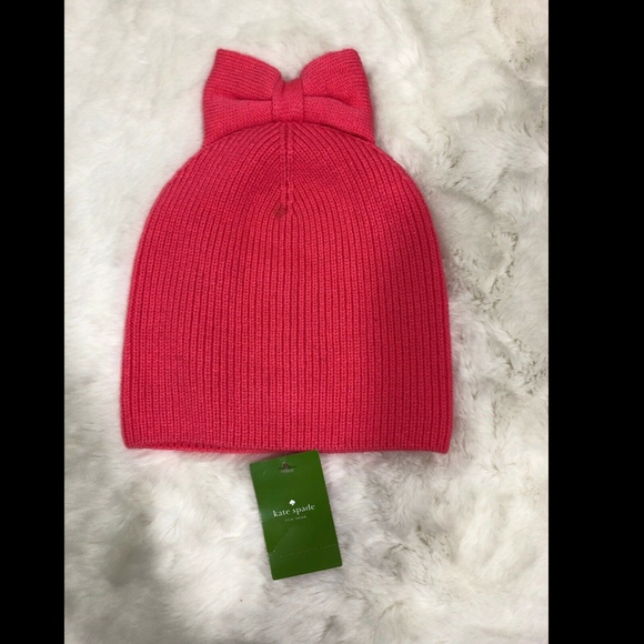 NWD Kate Spade NY Bow Beanie costume pink SZ OS‎ main image 4